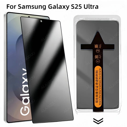 Dust Free Tempered Glass For Samsung Galaxy Anti Spy Glass with Auto Kit