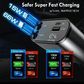Retractable 4in1 Fast Car Charger with 1 year Return Warranty
