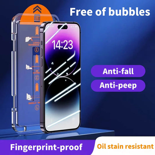 EZ Fit Privacy Tempered Glass Screen Protector Guard for iPhone