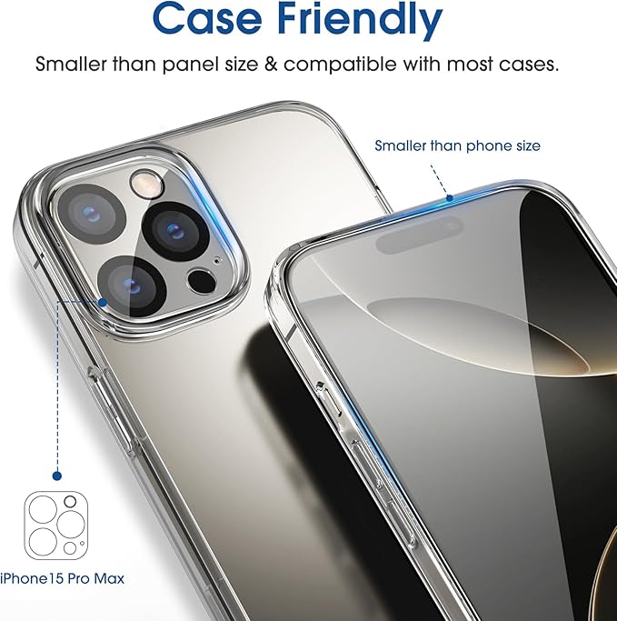 iPhone & Samsung Privacy Anti-Spy Glass Screen Protector with applying kit